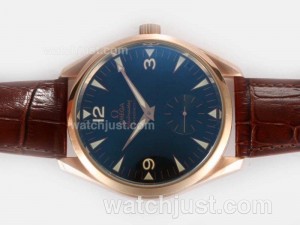 Replica Omega Seamaster Aqua Terra Railmaster Unitas 6498 Movement Rose Gold Case