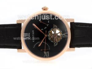 Replica Cartier Ballon Bleu De Cartier Tourbillon Automatic Rose Gold Case