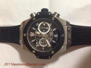 Replica Hublot Big Bang Quartz Movement Whole Black Watch